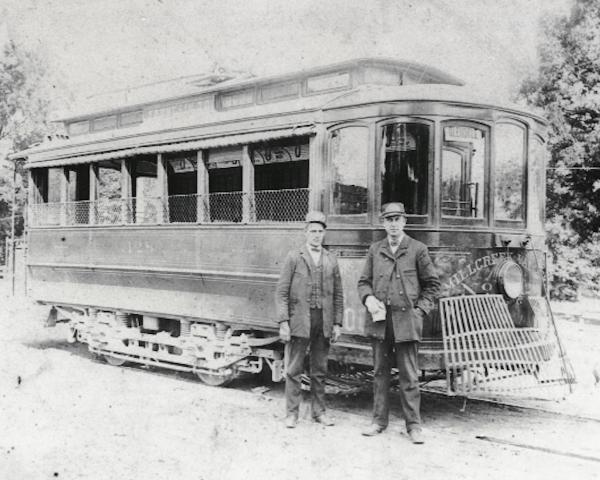 Historic photo of a Cincinnati & Hamilton car at an unknown location