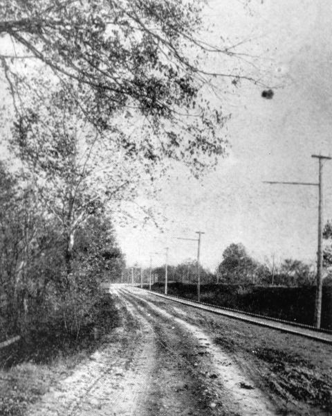 Historic photo of the CL&A captioned "One of a thousand gems along the old Whitewater Canal. Stop No. 124."