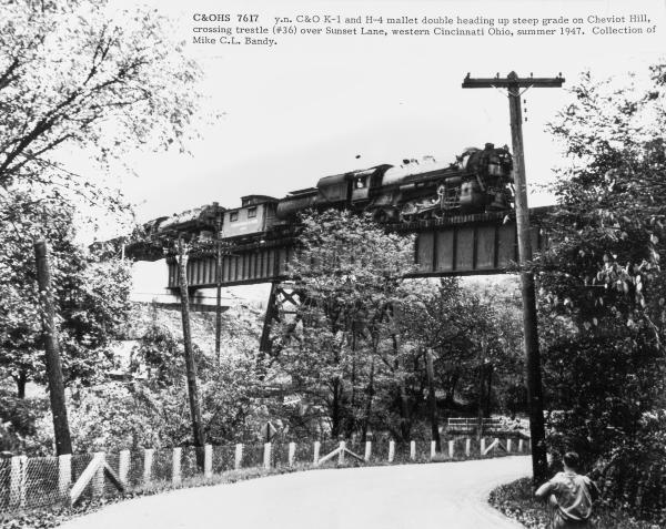 Historic photo of the C&O of Indiana at Sunset Lane in West Price Hill