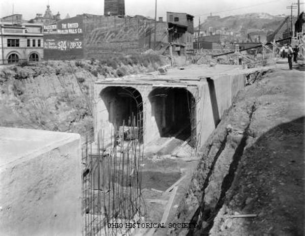 Historic photo of subway construction