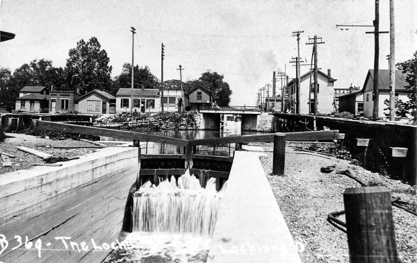 Historic photo of the Miami & Erie Canal in Lockland