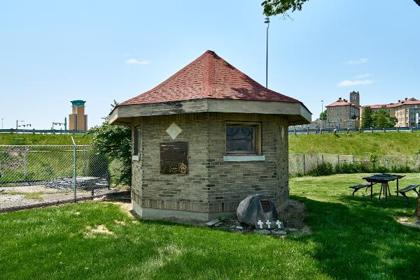 Water pump house near the Miami & Erie Canal in Evendale near the I-75 Glendadle-Milford Road exit
