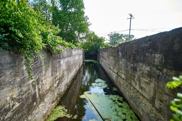 Inside the Miami & Erie Canal Excello lock