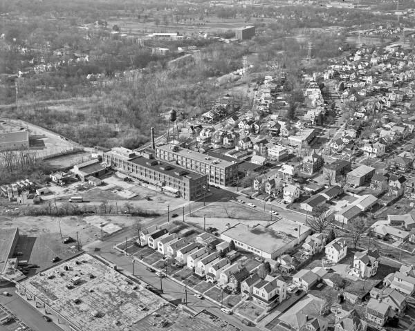 Aerial photo of Norwood near Xavier University's campus