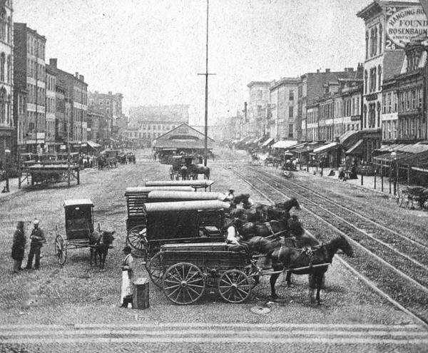 Historic photo of 5th Street in 1866