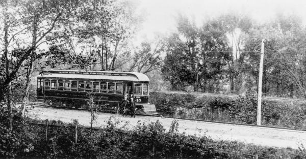 Historic photo of the CL&A captioned "The Four Ages"