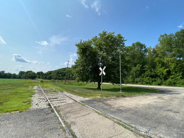 Whitewater Canal and railroad next to US-52 near Wesling Road between I-74 and New Trenton