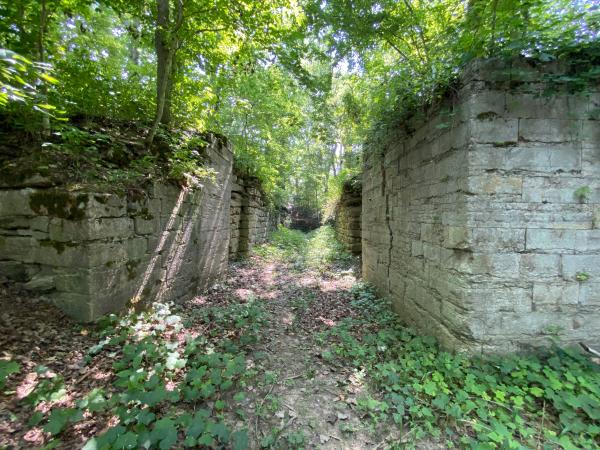 Close-up view of Whitewater Canal lock 21