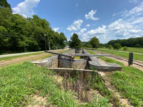 Whitewater Canal lock 24 east of Metamora along US-52