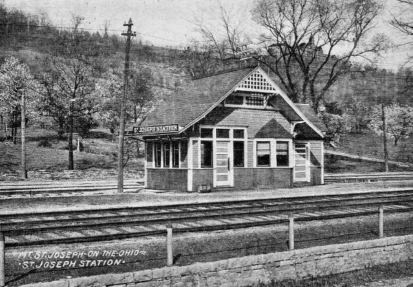 The Big Four Railroad's (Mount) Saint Joseph Station was located at Wocher Avenue and Darby Road