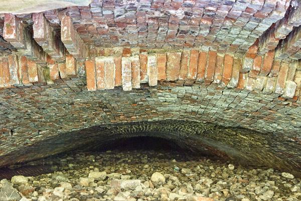 Inside the Cincinnati & Whitewater Canal tunnel in Cleves