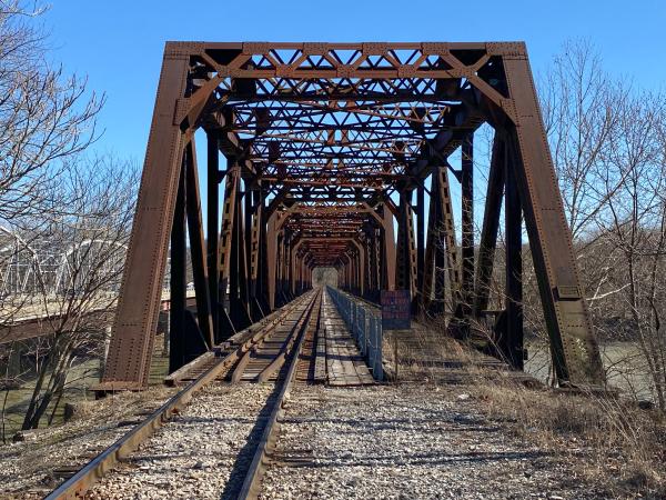 A recent view of the I&O CIND, former Big Four bridge over the Great Miami River