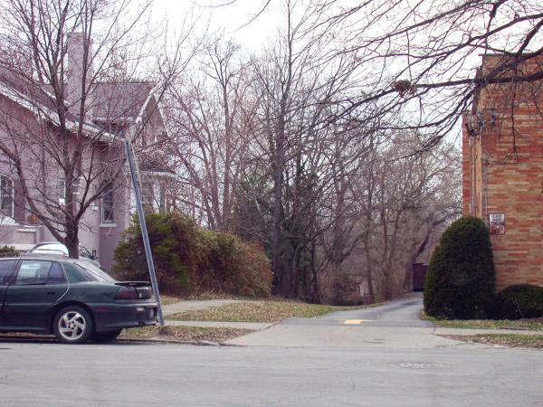 Cincinnati & Westwood right-of-way at Epworth Avenue in Westwood