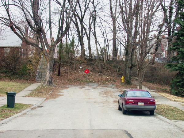 Cincinnati & Westwood right-of-way at Dartmouth Avenue in Westwood