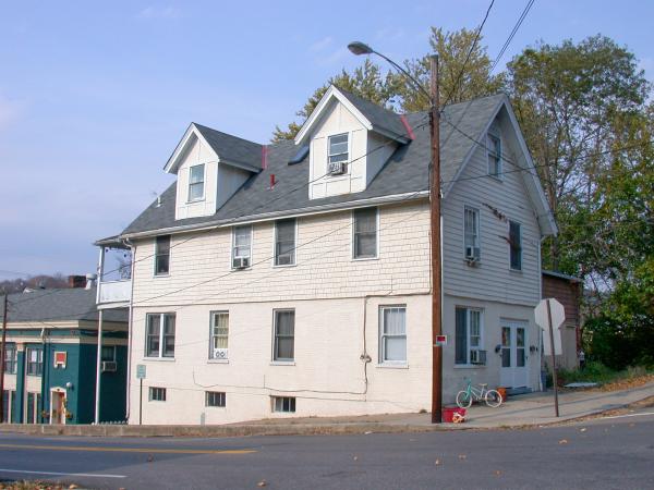 Close-up of the old C&C station house at High Street and Garfield in Milford