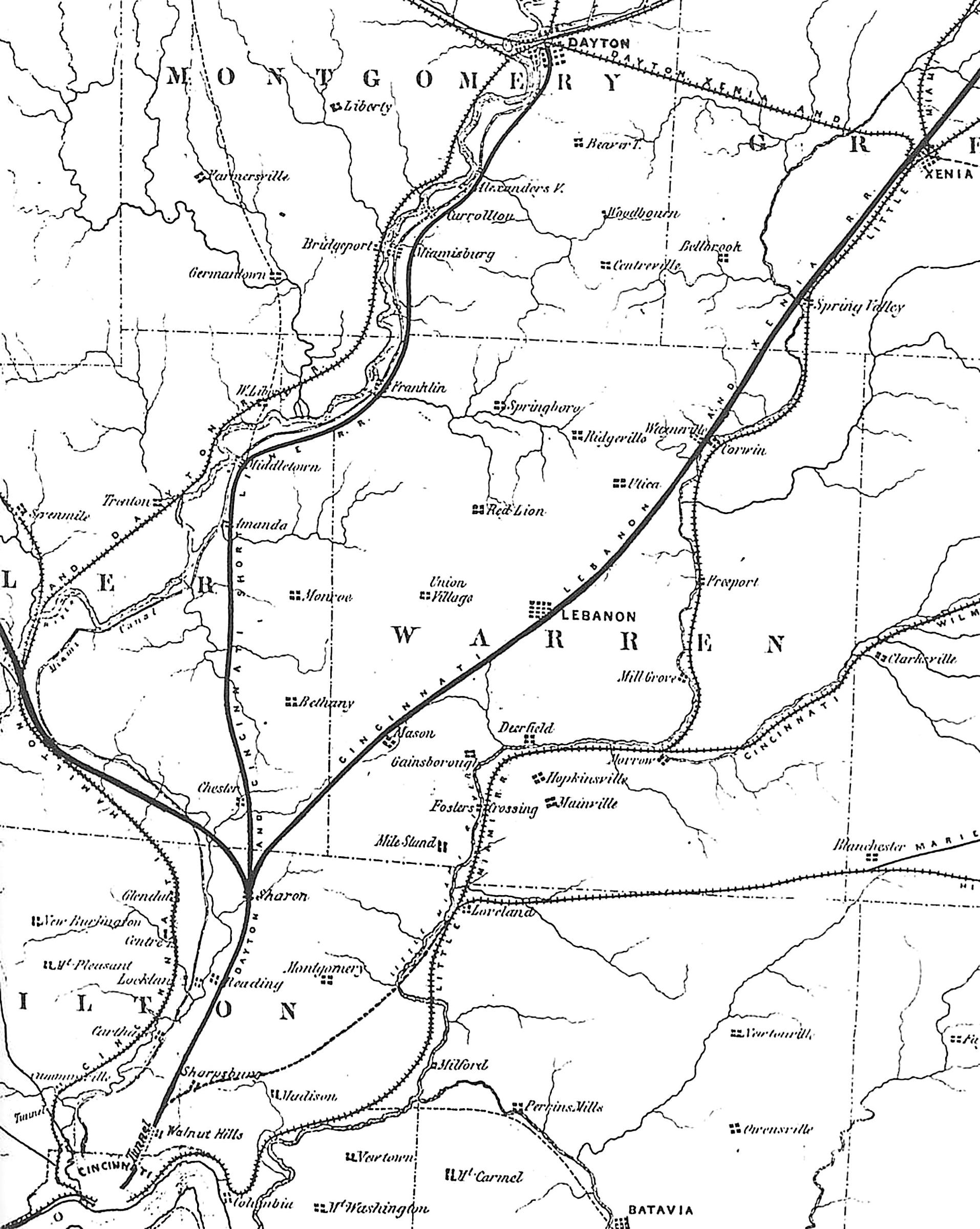 0001_1854_Dayton_and_Cincinnati_Railroad_map