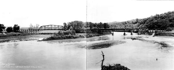 Historic photo of the CG&P bridge over the Little Miami River