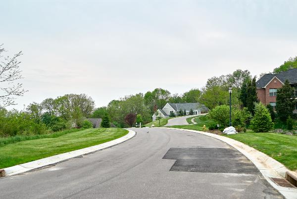 Coventry Woods Drive in Mt. Washington, looking southwest