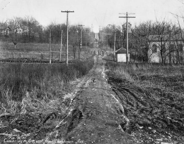 Historic Photo of the CG&P crossing Cambridge Street in Mt. Washington