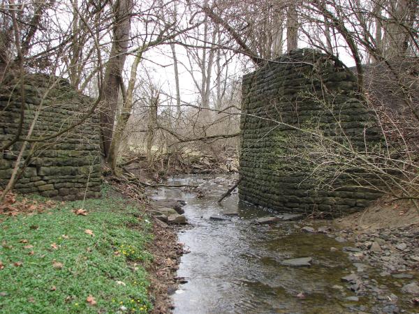 CG&P bridge abutments at Hall Run in Mt. Carmel