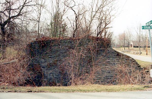 CG&P bridge abutment at Camp Run Road and Grant Avenue