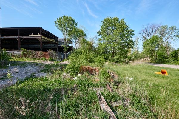 CH&D right-of-way behind old factory buildings on Beekman Street south of Millcreek Road in South Cumminsville