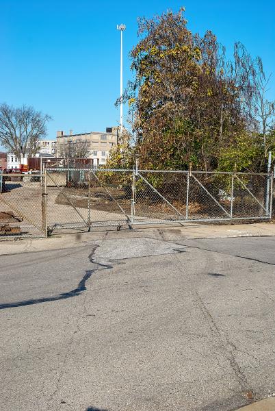CH&D tracks still in the pavement at Powers Street in Northside