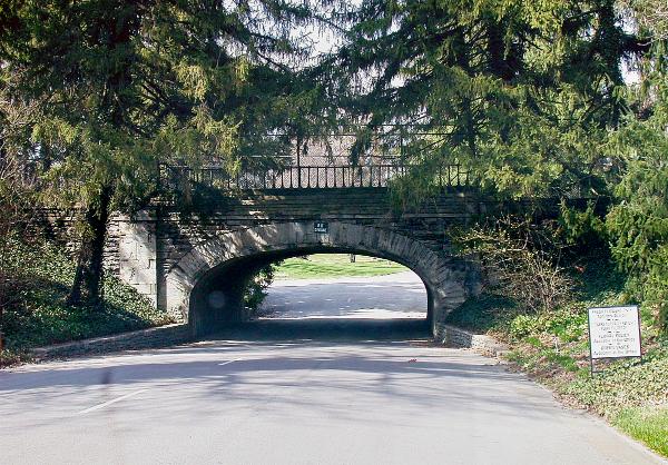 CH&D overpass in Spring Grove Cemetery