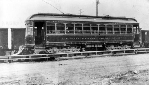 Historic photo of original CL&A car #10 upon delivery in 1900