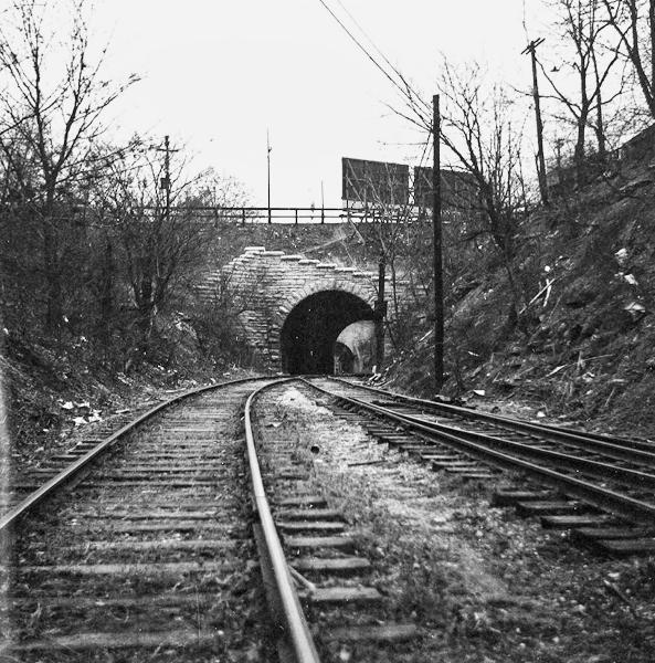 Historic photo of the south portal of the PRR/CL&N tunnel at McMillan Street