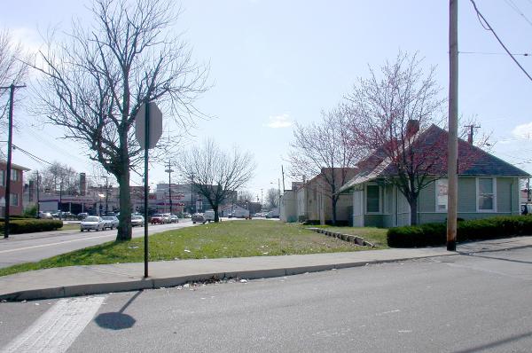 CL&N ROW, looking southwest across Ashland Avenue in Norwood