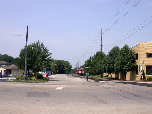 CL&N line crossing South Broadway in Lebanon