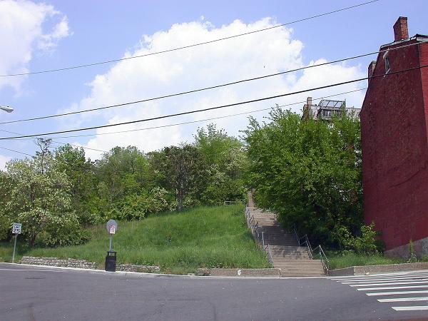 Location of the Mt. Auburn Incline at the end of Main Street and Mulberry Streets