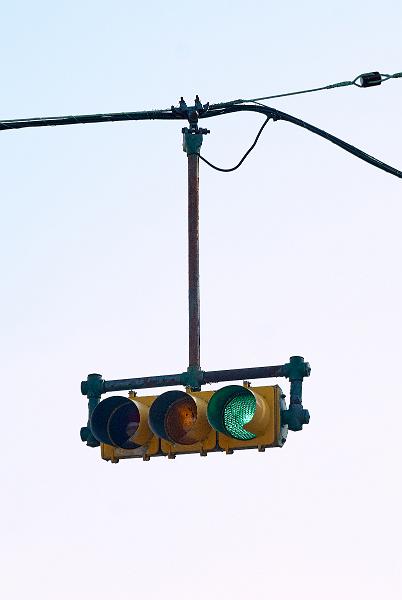 Close-up of one of the Eaglelux signals at Clifton and Lafayette