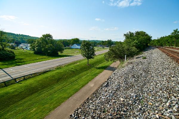 Miami & Erie Canal below the former Big Four, now Norfolk Southern Railroad, south of Miamisburg