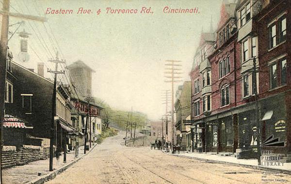 Historic postcard of Eastern Avenue just west of Torrence Road