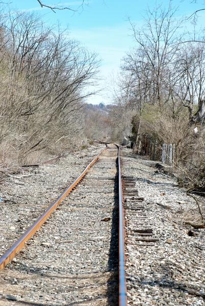 Looking east along the Indiana & Ohio Oasis, former Pennsylvania/Little Miami Railroad from the Torrence Road crossing