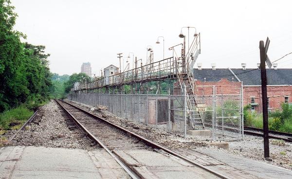 Oil platform above Eastern Avenue on the Indiana & Ohio Oasis, former Pennsylvania/Little Miami Railroad