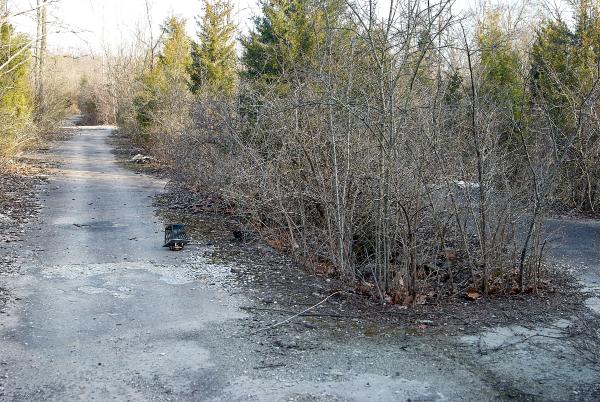 Pennsylvania/Little Miami Railroad shop ruins in the Pendleton Yard