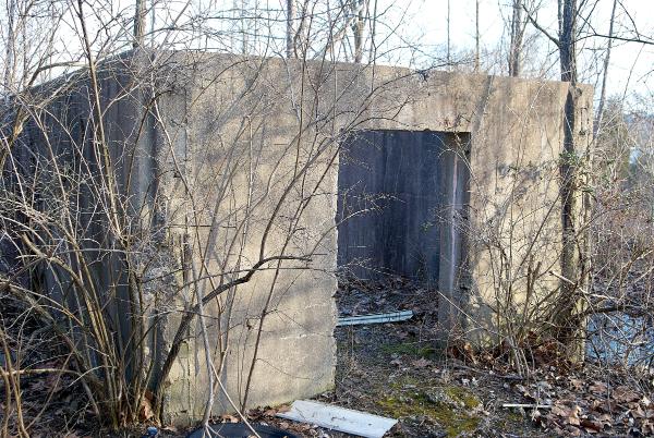 The only remaining building at the Pennsylvania/Little Miami Railroad Pendleton Yard