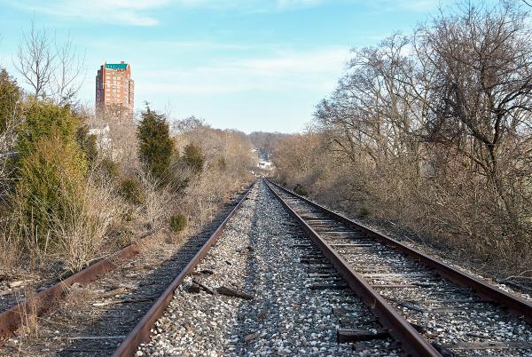 Indiana & Ohio Oasis, former Pennsylvania/Little Miami Railroad tracks next to the Pendleton Yard