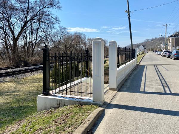 Restored stairs and fencing for the underpass along Walworth Avenue
