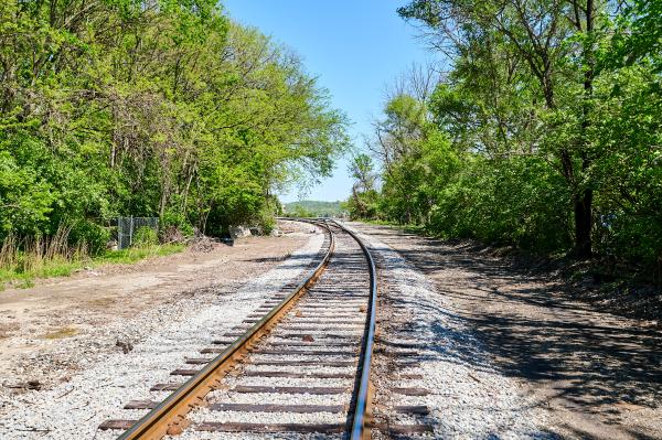 Indiana & Ohio Oasis, former Pennsylvania/Little Miami Railroad new track at Airport Road
