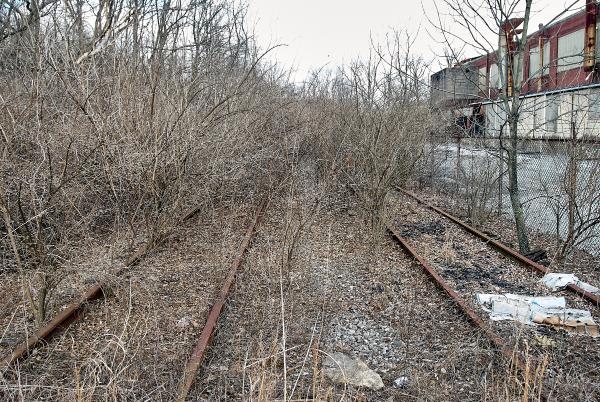 Pennsylvania/Little Miami Railroad tracks behind Cincinnati Paperboard on Wooster Pike