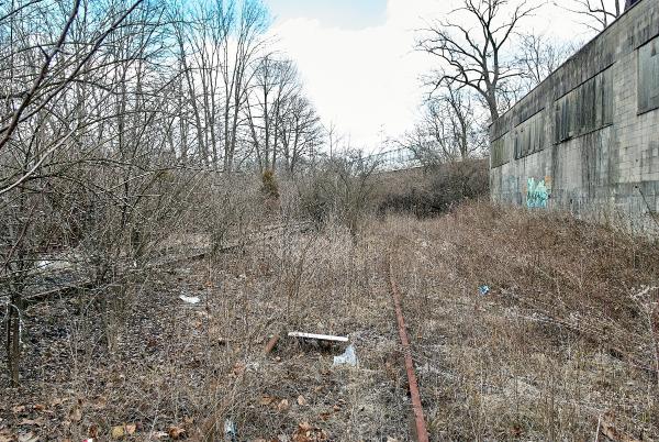 Pennsylvania/Little Miami Railroad tracks behind Cincinnati Paperboard on Wooster Pike