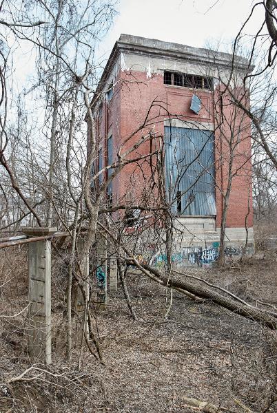 Mariemont's old steam heating plant along the former PRR/Little Miami