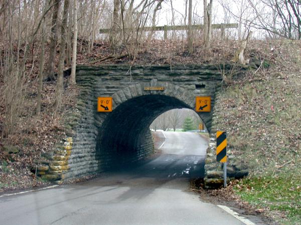 Pennsylvania/Little Miami Railroad overpass at Elm Avenue in Terrace Park