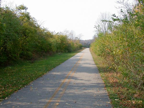 Typical view of the Little Miami Scenic Trail