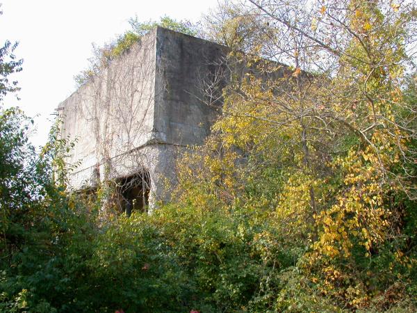 An old concrete loading structure between Miamiville and Remington