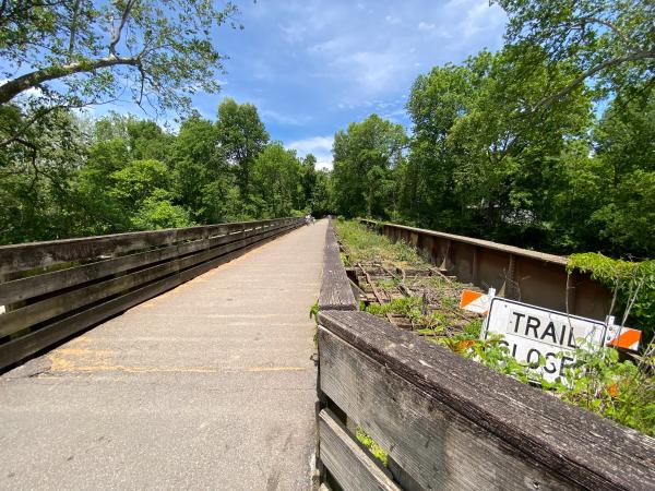 A more recent view of the Pennsylvania/Little Miami Railroad bridge over O'Bannon Creek